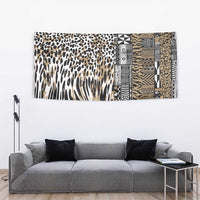 Africa Tribal Pattern Mixed Leopard Skin Tapestry - Wonder Print Shop