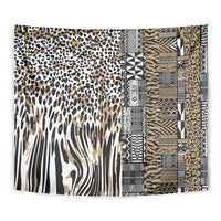 Africa Tribal Pattern Mixed Leopard Skin Tapestry - Wonder Print Shop