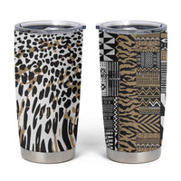 Africa Tribal Pattern Mixed Leopard Skin Tumbler Cup - Wonder Print Shop