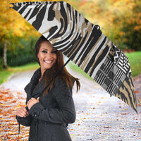 Africa Tribal Pattern Mixed Leopard Skin Umbrella - Wonder Print Shop