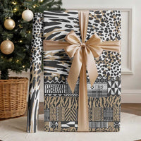 Africa Tribal Pattern Mixed Leopard Skin Wrapping Paper - Wonder Print Shop