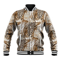 Wild Animal Skins Baseball Jacket Leopard Pattern - Wonder Print Shop