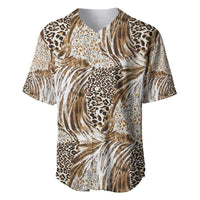 Wild Animal Skins Baseball Jersey Leopard Pattern - Wonder Print Shop