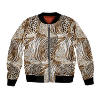 Wild Animal Skins Bomber Jacket Leopard Pattern - Wonder Print Shop