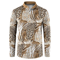 Wild Animal Skins Button Sweatshirt Leopard Pattern - Wonder Print Shop