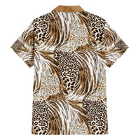 Wild Animal Skins Family Matching Off The Shoulder Long Sleeve Dress and Hawaiian Shirt Leopard Pattern - Wonder Print Shop