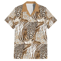 Wild Animal Skins Family Matching Short Sleeve Bodycon Dress and Hawaiian Shirt Leopard Pattern - Wonder Print Shop