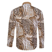 Wild Animal Skins Family Matching Short Sleeve Bodycon Dress and Hawaiian Shirt Leopard Pattern - Wonder Print Shop