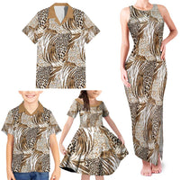 Wild Animal Skins Family Matching Tank Maxi Dress and Hawaiian Shirt Leopard Pattern - Wonder Print Shop