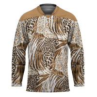 Wild Animal Skins Hockey Jersey Leopard Pattern - Wonder Print Shop