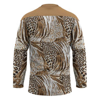Wild Animal Skins Hockey Jersey Leopard Pattern - Wonder Print Shop