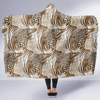 Wild Animal Skins Hooded Blanket Leopard Pattern - Wonder Print Shop