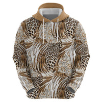 Wild Animal Skins Hoodie Leopard Pattern - Wonder Print Shop