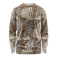 Wild Animal Skins Long Sleeve Shirt Leopard Pattern - Wonder Print Shop