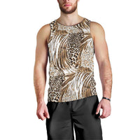 Wild Animal Skins Men Tank Top Leopard Pattern - Wonder Print Shop