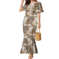 Wild Animal Skins Mermaid Dress Leopard Pattern - Wonder Print Shop