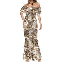 Wild Animal Skins Mermaid Dress Leopard Pattern - Wonder Print Shop