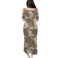 Wild Animal Skins Puletasi Leopard Pattern - Wonder Print Shop