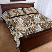 Wild Animal Skins Quilt Bed Set Leopard Pattern - Wonder Print Shop