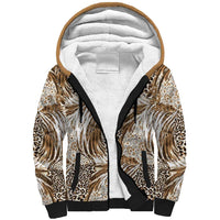 Wild Animal Skins Sherpa Hoodie Leopard Pattern - Wonder Print Shop