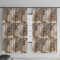Wild Animal Skins Window Curtain Leopard Pattern - Wonder Print Shop