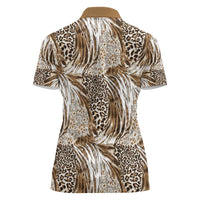 Wild Animal Skins Women Polo Shirt Leopard Pattern - Wonder Print Shop