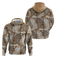 Wild Animal Skins Zip Hoodie Leopard Pattern - Wonder Print Shop