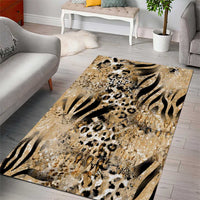 Wild Animal Skins Area Rug Zebra Tiger Leopard Mix Skin - Wonder Print Shop