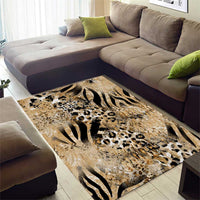 Wild Animal Skins Area Rug Zebra Tiger Leopard Mix Skin - Wonder Print Shop