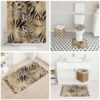 Wild Animal Skins Bathroom Set Zebra Tiger Leopard Mix Skin - Wonder Print Shop