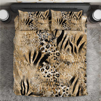Wild Animal Skins Bedding Set Zebra Tiger Leopard Mix Skin - Wonder Print Shop