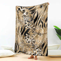 Wild Animal Skins Blanket Zebra Tiger Leopard Mix Skin - Wonder Print Shop