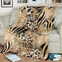 Wild Animal Skins Blanket Zebra Tiger Leopard Mix Skin - Wonder Print Shop