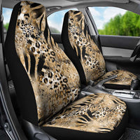 Wild Animal Skins Car Seat Cover Zebra Tiger Leopard Mix Skin - Wonder Print Shop