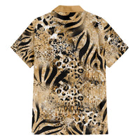 Wild Animal Skins Family Matching Puletasi and Hawaiian Shirt Zebra Tiger Leopard Mix Skin - Wonder Print Shop