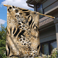 Wild Animal Skins Garden Flag Zebra Tiger Leopard Mix Skin - Wonder Print Shop