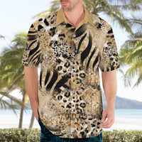 Wild Animal Skins Hawaiian Shirt Zebra Tiger Leopard Mix Skin - Wonder Print Shop