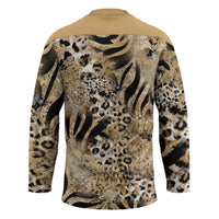 Wild Animal Skins Hockey Jersey Zebra Tiger Leopard Mix Skin - Wonder Print Shop