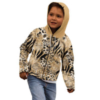 Wild Animal Skins Kid Hoodie Zebra Tiger Leopard Mix Skin - Wonder Print Shop