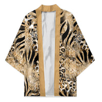 Wild Animal Skins Kimono Zebra Tiger Leopard Mix Skin - Wonder Print Shop