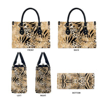 Wild Animal Skins Leather Bag Zebra Tiger Leopard Mix Skin - Wonder Print Shop