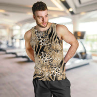 Wild Animal Skins Men Tank Top Zebra Tiger Leopard Mix Skin - Wonder Print Shop
