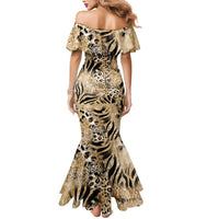 Wild Animal Skins Mermaid Dress Zebra Tiger Leopard Mix Skin - Wonder Print Shop
