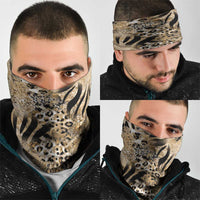 Wild Animal Skins Neck Gaiter Zebra Tiger Leopard Mix Skin - Wonder Print Shop