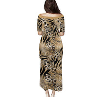 Wild Animal Skins Puletasi Zebra Tiger Leopard Mix Skin - Wonder Print Shop