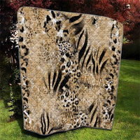 Wild Animal Skins Quilt Zebra Tiger Leopard Mix Skin - Wonder Print Shop