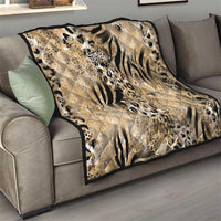 Wild Animal Skins Quilt Zebra Tiger Leopard Mix Skin - Wonder Print Shop