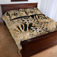 Wild Animal Skins Quilt Bed Set Zebra Tiger Leopard Mix Skin - Wonder Print Shop