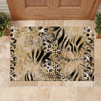 Wild Animal Skins Rubber Doormat Zebra Tiger Leopard Mix Skin - Wonder Print Shop