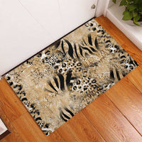 Wild Animal Skins Rubber Doormat Zebra Tiger Leopard Mix Skin - Wonder Print Shop